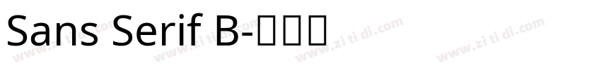Sans Serif B字体转换 Sans Serif B字体转换